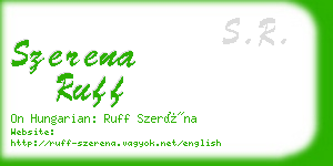 szerena ruff business card
